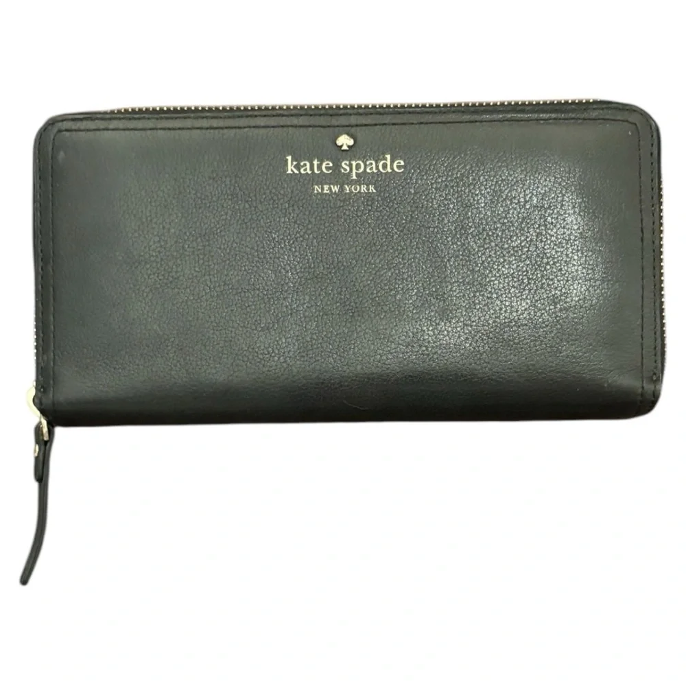 Kate Spade Black Pebbled Leather Wallet
